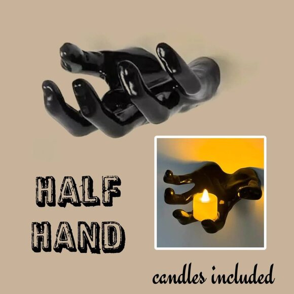 Life-Sized Wall-Mounted Spooky Hands with Candles – 3X - Picture 6 of 10